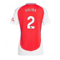 Arsenal William Saliba #2 Fußballbekleidung Heimtrikot Damen 2024-25 Kurzarm